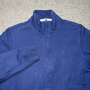 Criquet 1/4 Zip Pullover Mens S Blue Golf Mock Neck Sweatshirt